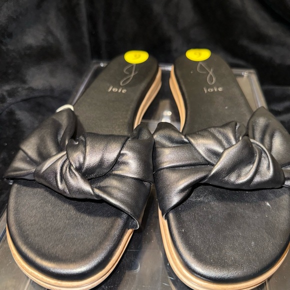 Joie Black Satin Bow Sandals - Picture 7 of 11